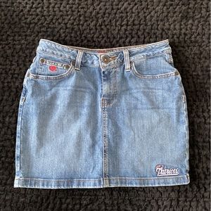 Patriots Denim Skirt, size 6